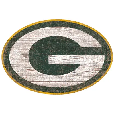Green Bay Packers 24'' x 24'' Distressed Logo Cutout Sign