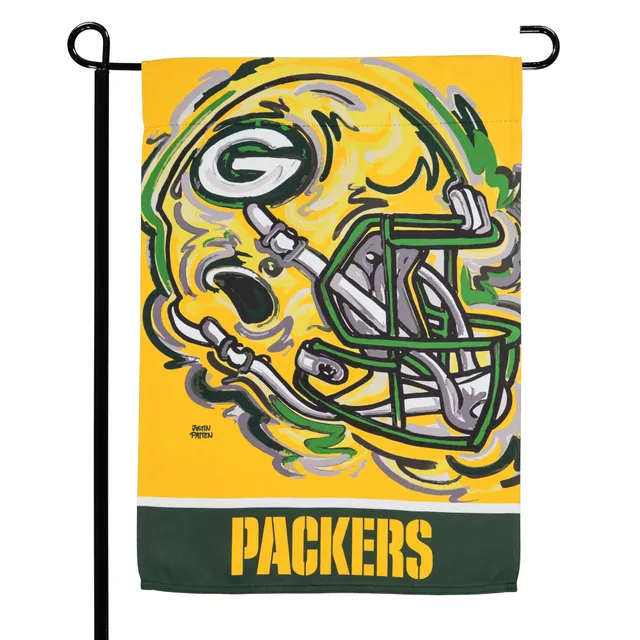 Green Bay Packers 28 x 44 Double-Sided Burlap House Flag