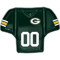 Green Bay Packers Glass Jersey Chip And Dip Platter