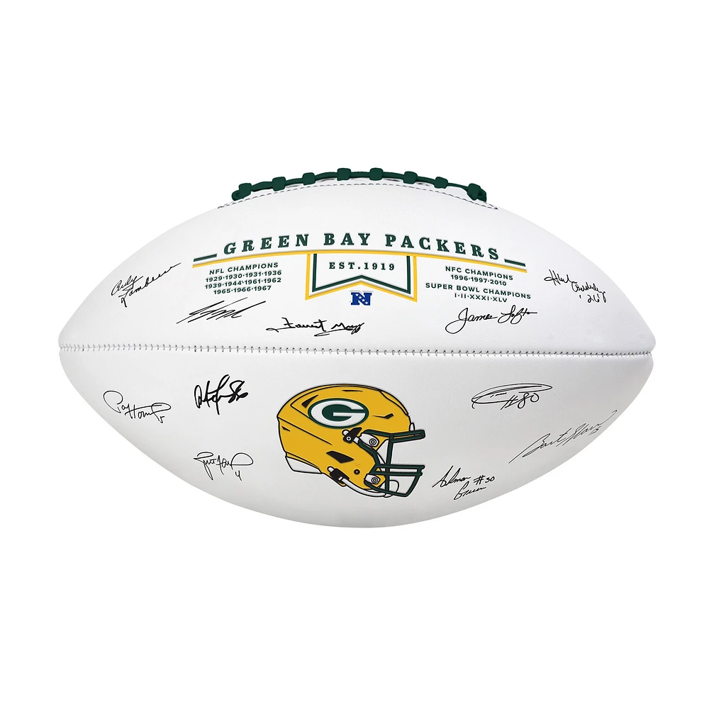 Ballon de football signature des légendes des Packers de Green Bay