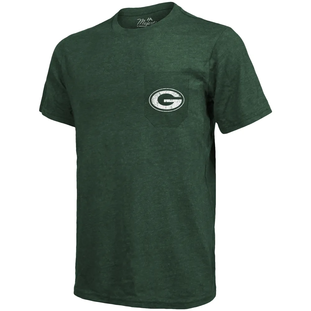 T-Shirt à Poche Tri-Blend Majestic Threads des Packers de Green Bay - Vert Chiné