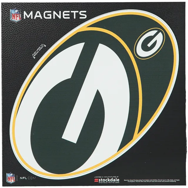 Green Bay Packers Jersey 6 x 6 Oval Full Color Magnet 