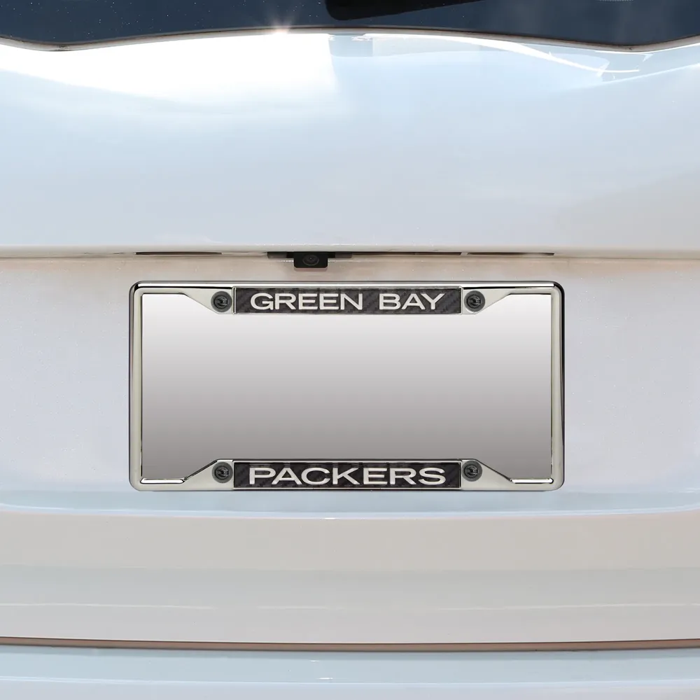 Green Bay Packers Laser Black License Plate Frame