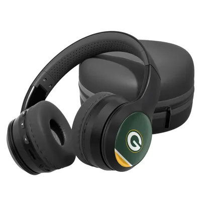 Green Bay Packers Stripe Design Wireless Bluetooth Headphones With Case