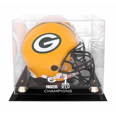 Lids Green Bay Packers Fanatics Authentic Super Bowl XLV Champions Mahogany  Helmet Logo Display Case