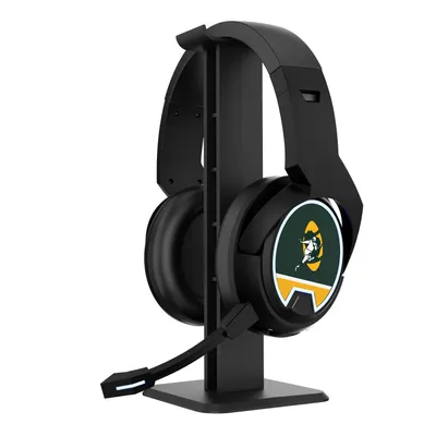 Green Bay Packers Throwback Logo Wireless Bluetooth Gaming Headphones & Stand