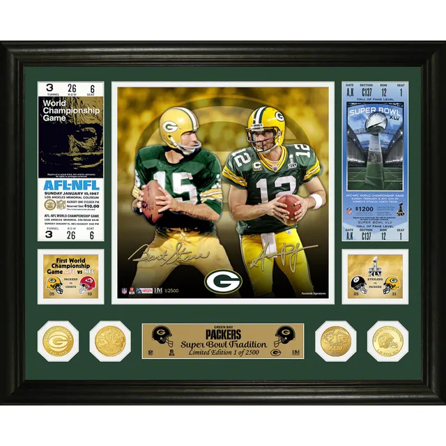 Lids Green Bay Packers Fanatics Authentic Brown Framed Logo Jersey