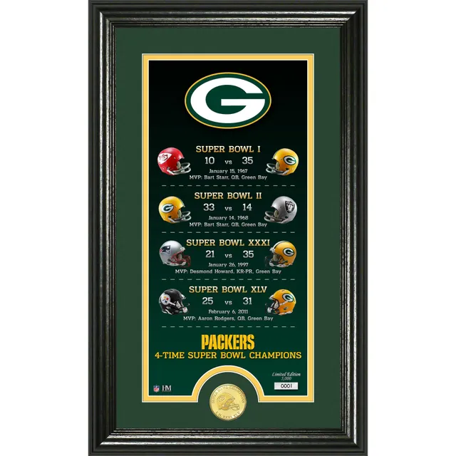 Highland Mint Green Bay Packers QB Legends Photomint