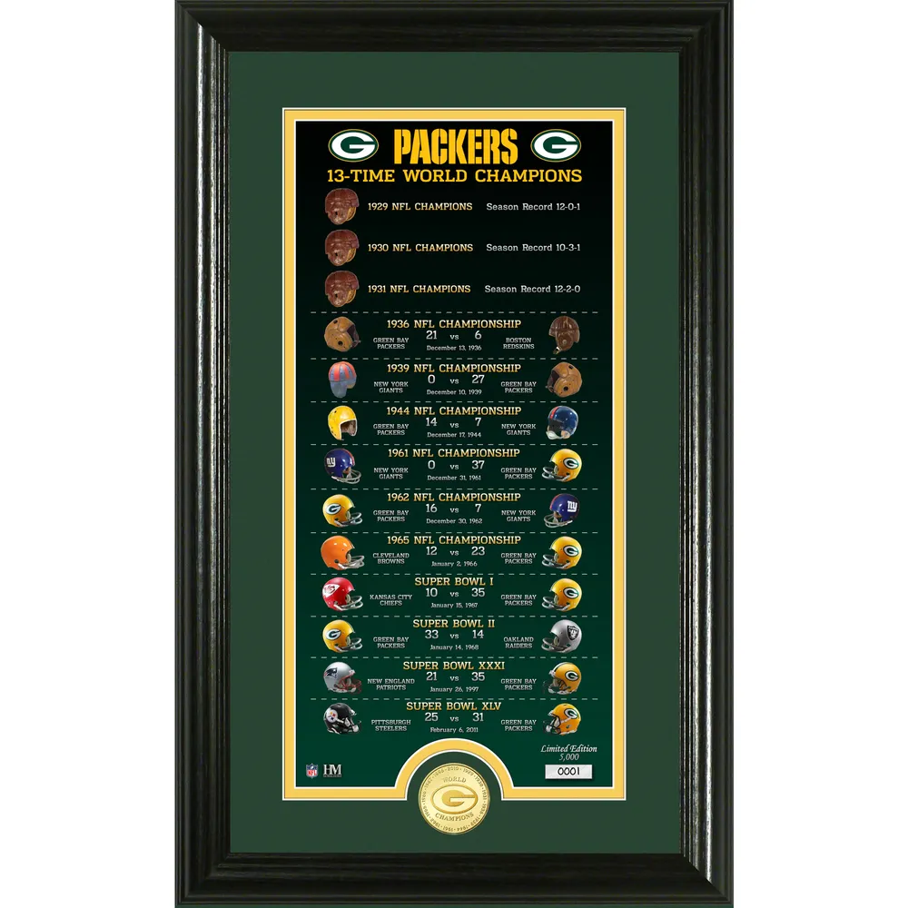 Highland Mint Green Bay Packers QB Legends Photomint