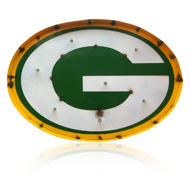 24 NFL Green Bay Packers Round Distressed Sign