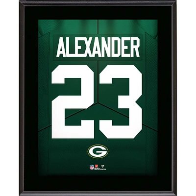 Plaque de joueur sublimée avec numéro de maillot des Packers de Green Bay de Jaire Alexander 10,5" x 13"