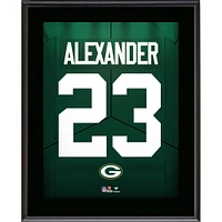 Plaque de joueur sublimée avec numéro de maillot des Packers de Green Bay de Jaire Alexander 10,5" x 13"