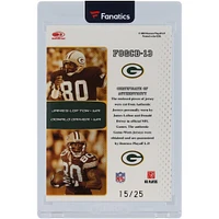 James Lofton et Donald Driver Green Bay Packers 2007 Donruss Leaf Matériaux certifiés Prime Fabrics Of The Game Combo Jersey Dual 3 Color Relic #FOGCB-13 #15/25 Card