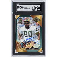 James Lofton Green Bay Packers Carte autographiée Topps HOF 2003 Classe de 2003 #HOF-JL SGC authentifiée 9/10 avec inscription « HOF 03 »