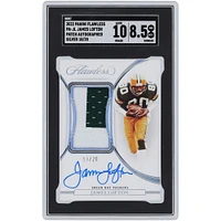 Carte Panini Flawless Silver Patch 2022 autographiée par James Lofton des Green Bay Packers, relique bicolore #PA-JL #18/20 SGC authentifiée 8,5/10