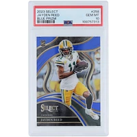 Jayden Reed Green Bay Packers 2023 Panini Select Blue Prizm #258 #62/99 PSA Authenticated 10 Rookie Card 