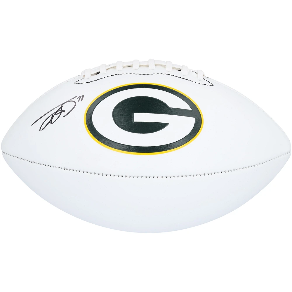 Jayden Reed Green Bay Packers Autographed Franklin White Panel Football