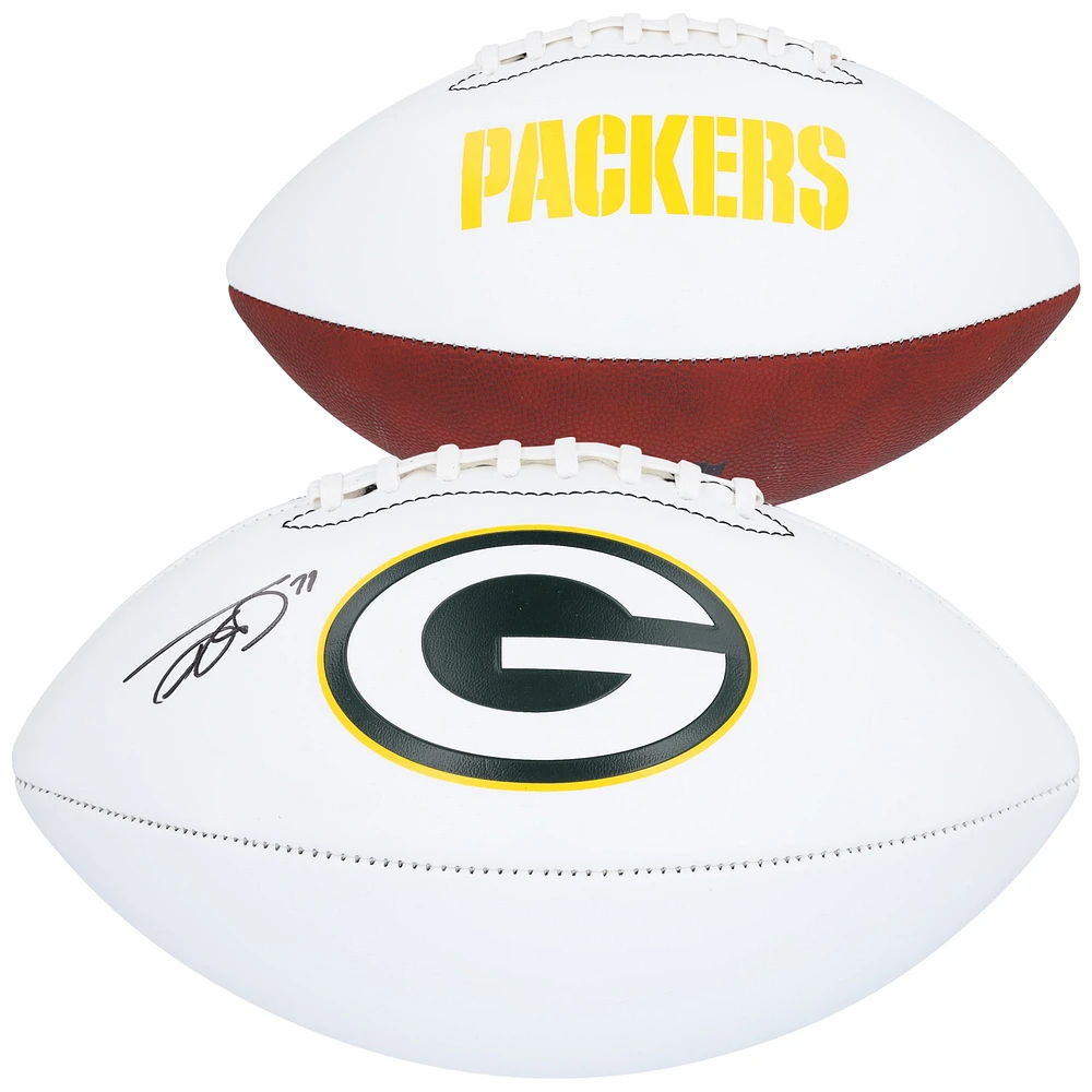 Jayden Reed Green Bay Packers Autographed Franklin White Panel Football