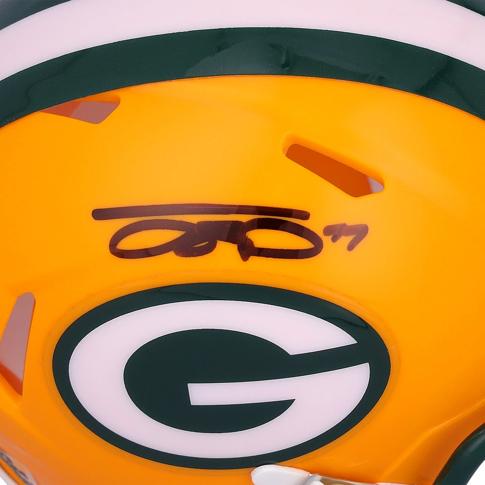 Jayden Reed Green Bay Packers Autographed Riddell Speed Mini Helmet