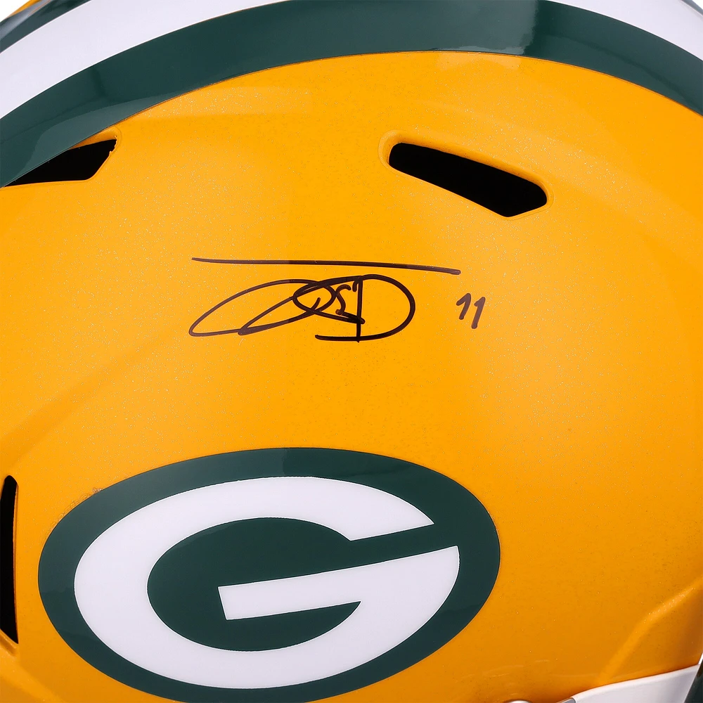 Jayden Reed Green Bay Packers Autographed Riddell Speed Replica Helmet