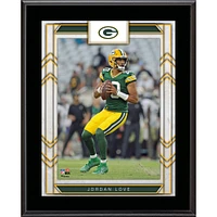 Plaque de joueur sublimée Jordan Love Green Bay Packers 10,5" x 13"