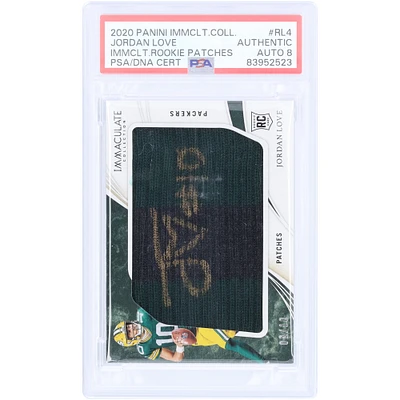Carte de recrue autographiée Panini Immaculate Collection Jumbo Relic 2020 #RL4 #3/10 PSA Auto 8 Rookie