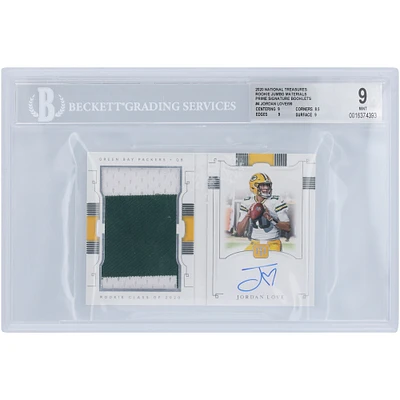 Jordan Love Green Bay Packers Livret Panini National Treasures RPA autographié 2020 #RJB-JL #97/99 BGS Carte Rookie authentifiée 9 - Sous-grades 9, 8, 5, 9, 9
