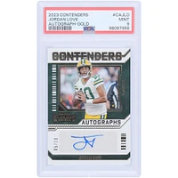 Carte Panini Contenders Gold 2023 autographiée par Jordan Love des Green Bay Packers #CA-JLO #5/10 PSA authentifiée 9