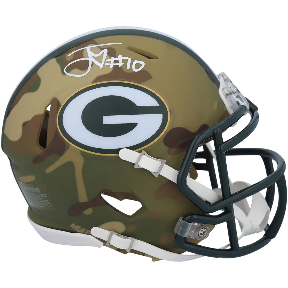 Lids Jordan Love Green Bay Packers Fanatics Authentic Autographed Riddell  Camo Alternate Speed Mini Helmet