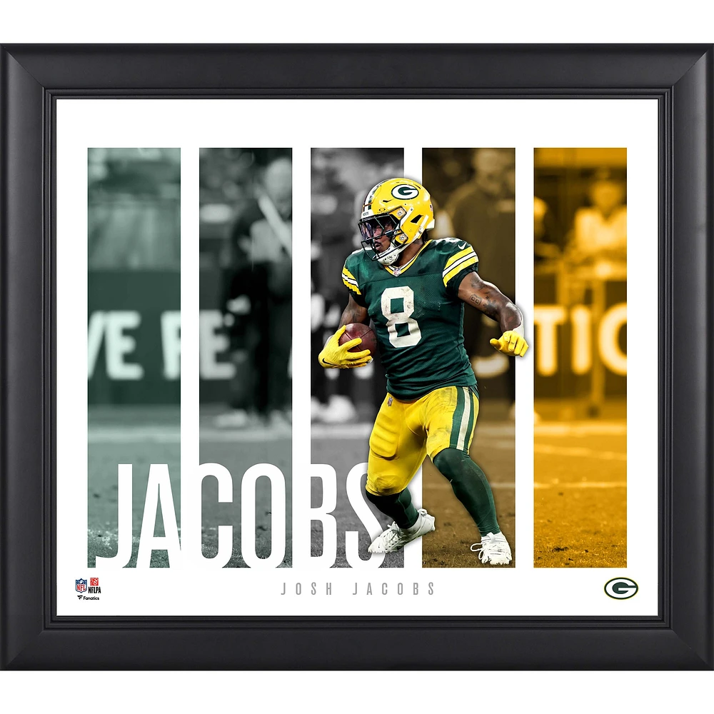 Josh Jacobs Green Bay Packers Framed 15" x 17" Player Panel Collage