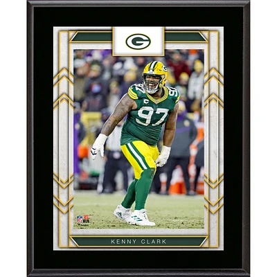 Plaque de joueur sublimée encadrée de 10,5" x 13" des Packers de Green Bay de Kenny Clark