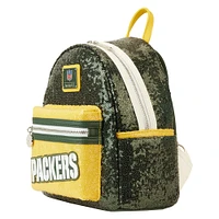 Loungefly Green Bay Packers Mini sac à dos à sequins