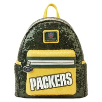 Loungefly Green Bay Packers Mini sac à dos à sequins