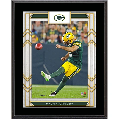 Plaque de joueur sublimée Mason Crosby Green Bay Packers 10,5" x 13"