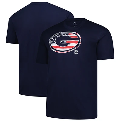 Men's Fanatics  Navy Green Bay Packers Big & Tall Americana T-Shirt