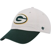 Men's '47 Cream/Green Green Bay Packers Sidestep Clean Up Adjustable Hat