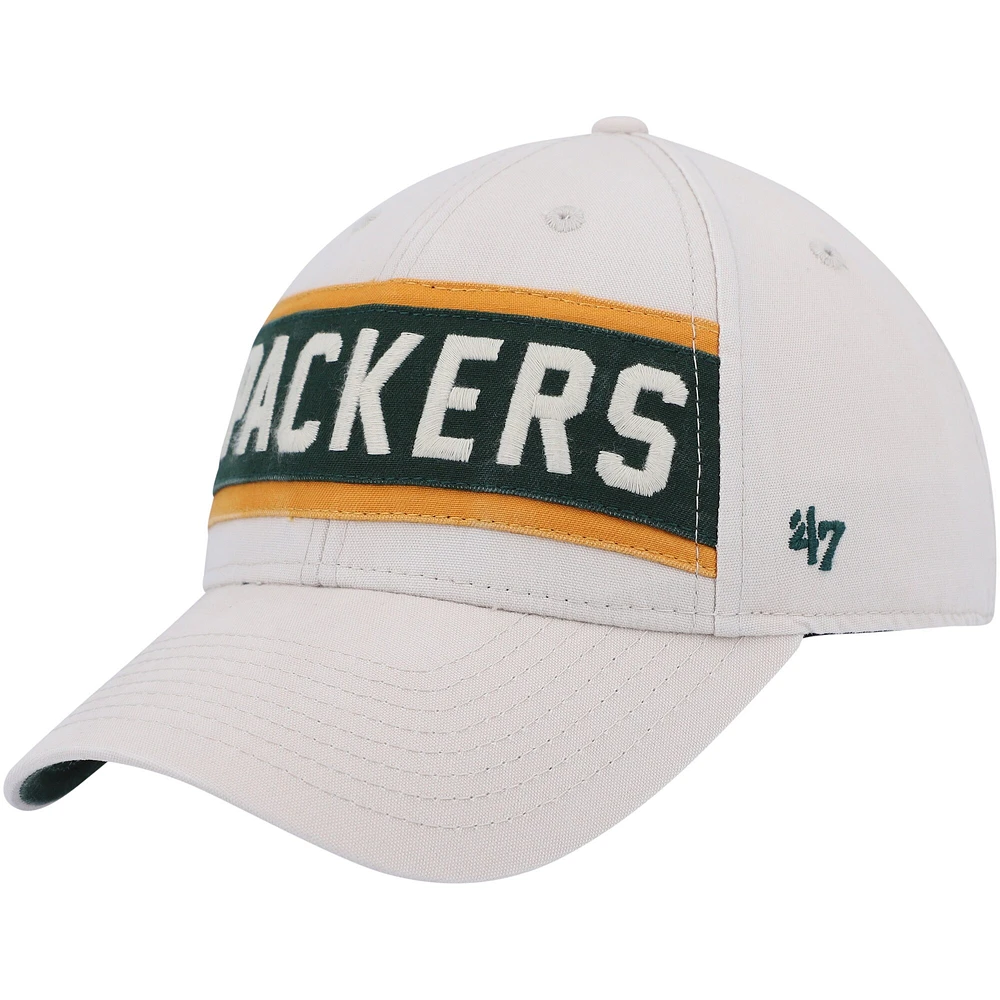 Men's '47 Cream Green Bay Packers Crossroad MVP Adjustable Hat