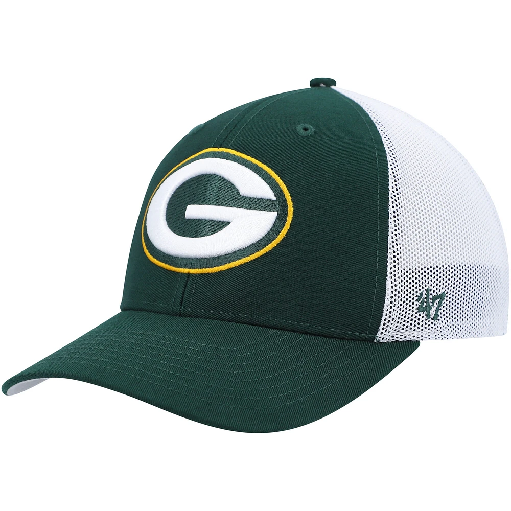 Casquette '47 verte/blanche Green Bay Packers Trophy Trucker Flex pour homme