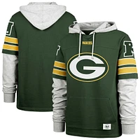 Men's '47 Green Bay Packers Double Header Blitz Cornerback Pullover Hoodie