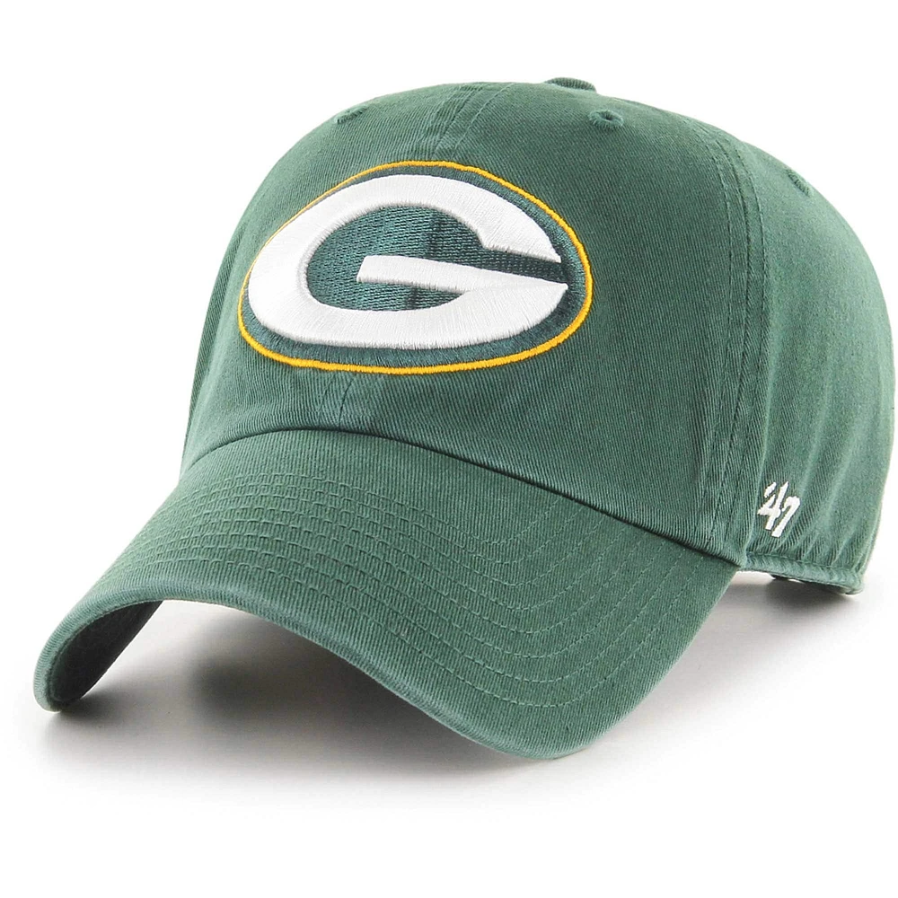 Men's '47 Green Green Bay Packers Team Color Clean Up Adjustable Hat