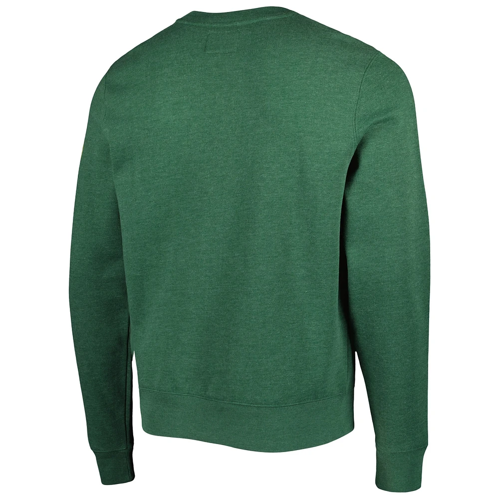 Men's '47 Heathered Green Bay Packers Bypass Tribeca Pullover Sweatshirt