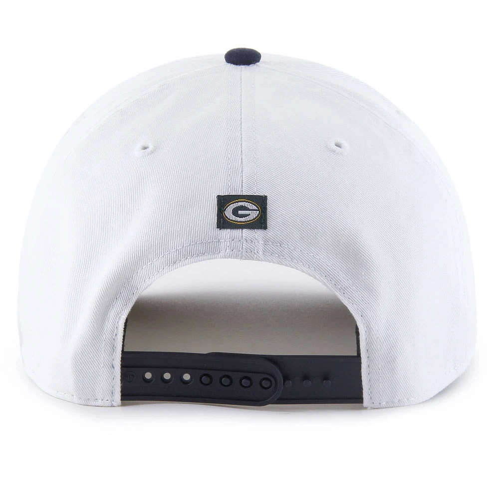 Casquette ajustable patriotique à revers pour homme, modèle 1947, blanc, des Packers de Green Bay