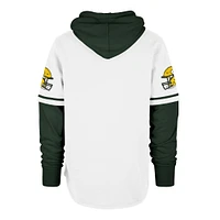 Men's '47 White Green Bay Packers Trifecta Shortstop Pullover Hoodie