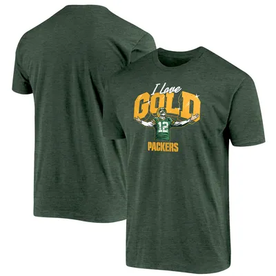 Aaron Rodgers Green Bay Packers I Love Gold T-Shirt