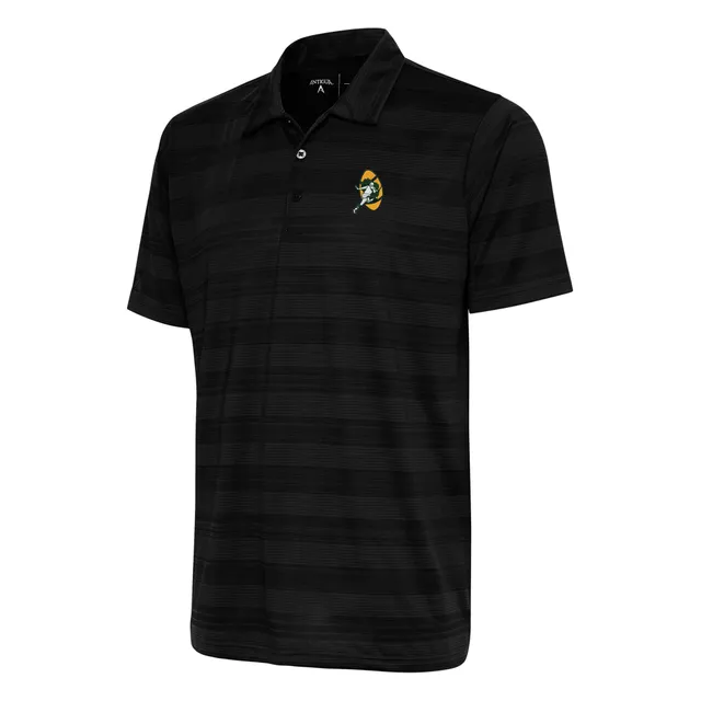 Antigua Pittsburgh Pirates Mens Black Illusion Short Sleeve Polo