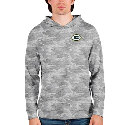 Men's Green Bay Packers Nike Gray Sideline Athletic Stack Performance  Pullover Hoodie