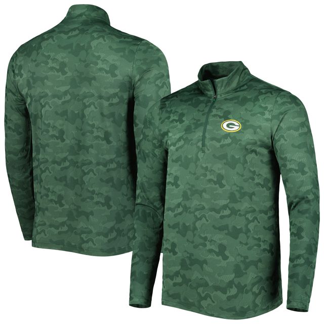Sweat-shirt à fermeture éclair quart de tour Brigade des Packers Green Bay pour homme, vert Antigua