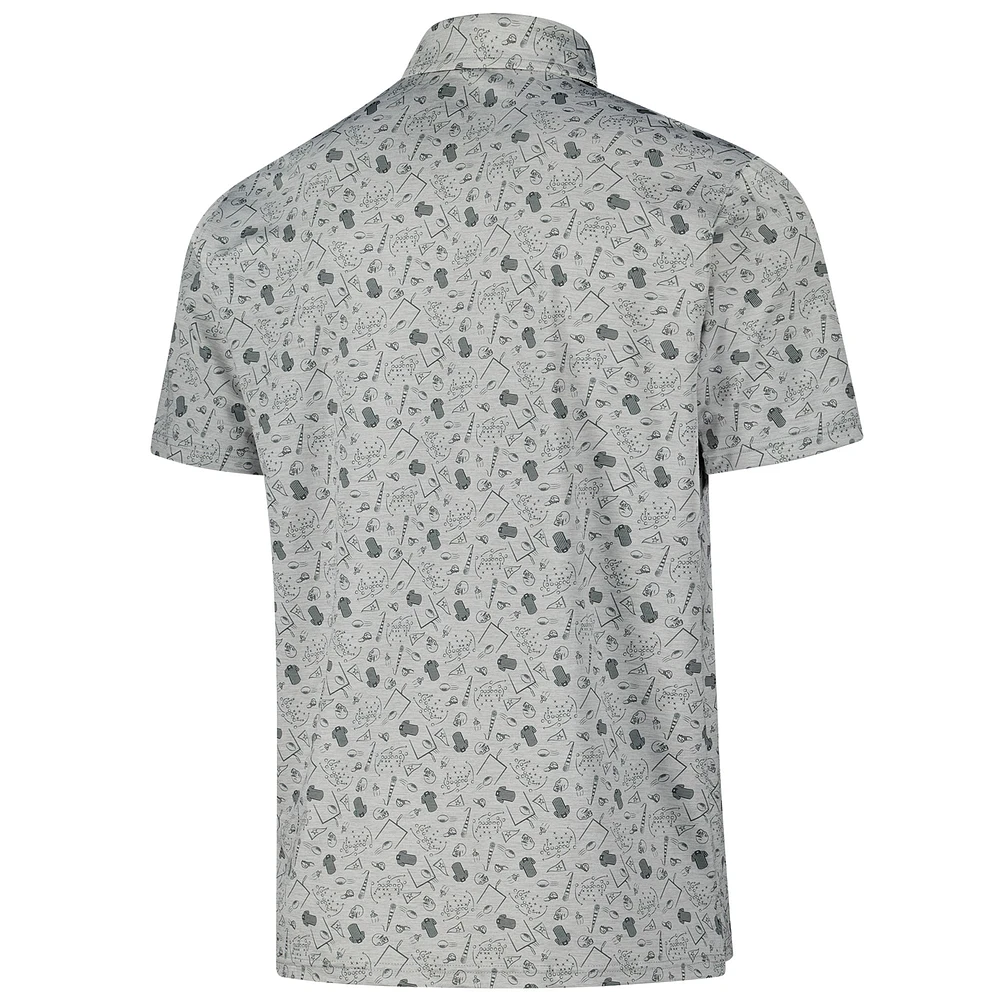 Polo Relentless Antigua Heather Grey pour homme des Packers de Green Bay