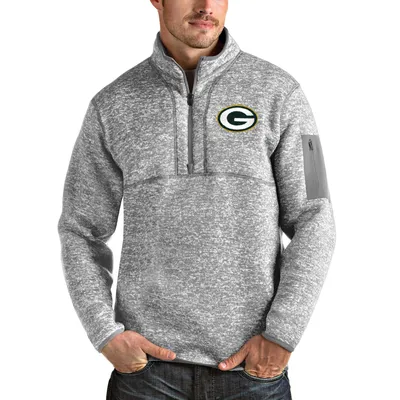 Men's Starter Black Green Bay Packers NFL 100 Quarter-Zip