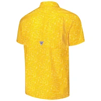 Chemise boutonnée Columbia PFG Gold Green Bay Packers Super Slack Tide Omni-Wick pour homme